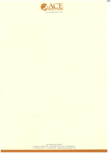 Ace Hotel & Suites Letterhead